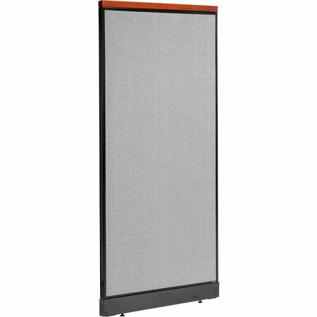 INTERION BY GLOBAL INDUSTRIAL Interion Deluxe Non-Electric Office Partition Panel with Raceway, 36-1/4inW x 77-1/2inH, Gray 277548NGY